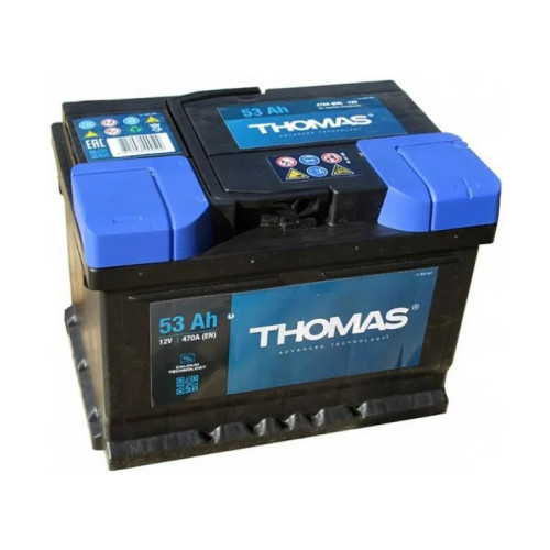 Аккумулятор Thomas 53Ah (53 А·ч / 470 А) для легковых автомобилей