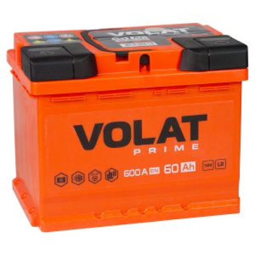Аккумулятор VOLAT Prime 60Ah (60 А·ч / 590 А) для легковых автомобилей