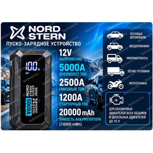 Пуско-зарядное устройство NORD STERN NS-PJS122501