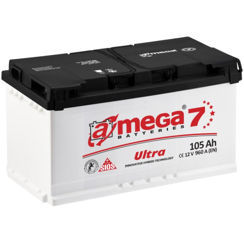 Аккумулятор для легковых автомобилей A-mega Ultra 105R 960A