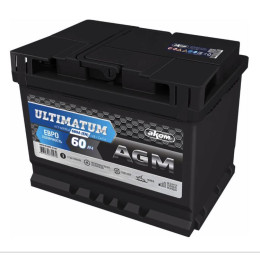Аккумулятор для лодочной техники АКОМ Ultimatum Start Stop AGM 6CT-60VRLA