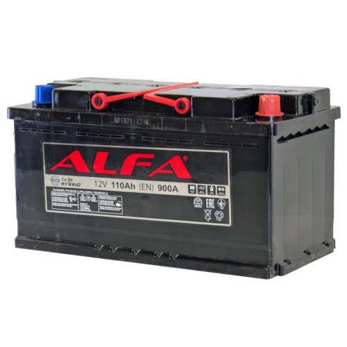 Аккумулятор Alfa Hybrid 110 R (110 А·ч / 900 А) с правым плюсом