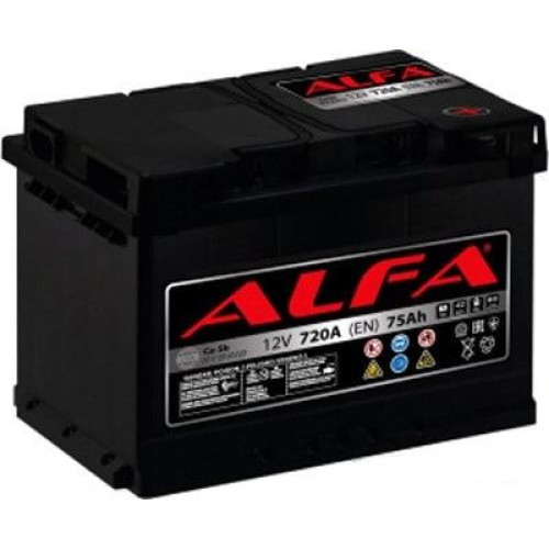Аккумулятор Alfa Hybrid 75 R (75 А·ч / 720 А) с правым плюсом