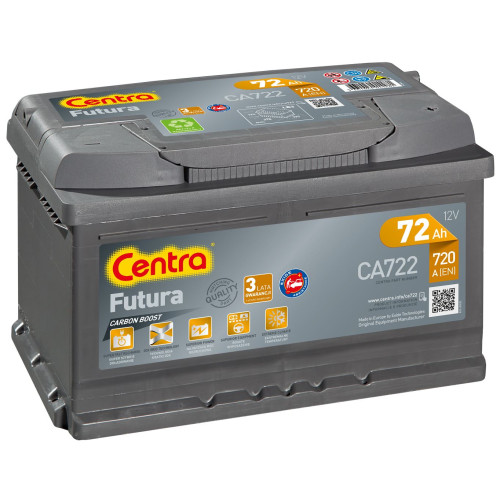 Аккумулятор Centra Futura CA722 (72Ah) низкий (72 А·ч / 720 А) для легковых автомобилей