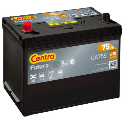 Аккумулятор Centra Futura CA755 (75Ah) Asia (75 А·ч / 630 А) для легковых автомобилей