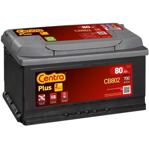 Аккумулятор Centra Plus CB802 (80Ah) низкий (80 А·ч / 700 А) для легковых автомобилей