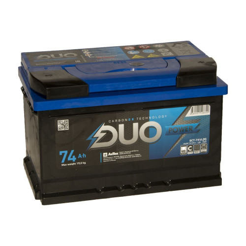 Аккумулятор Duo Power 74ah LB (74 А·ч / 720 А) для легковых автомобилей