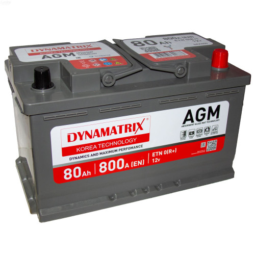 Аккумулятор Dynamatrix AGM DEK800 (80 А·ч / 800 А) для легковых автомобилей