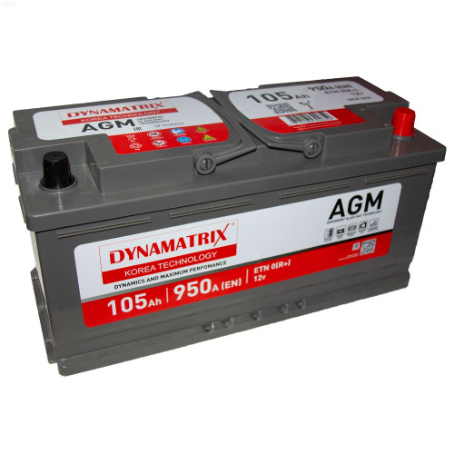 Аккумулятор Dynamatrix AGM DEK1050 (105 А·ч / 950 А) для легковых автомобилей