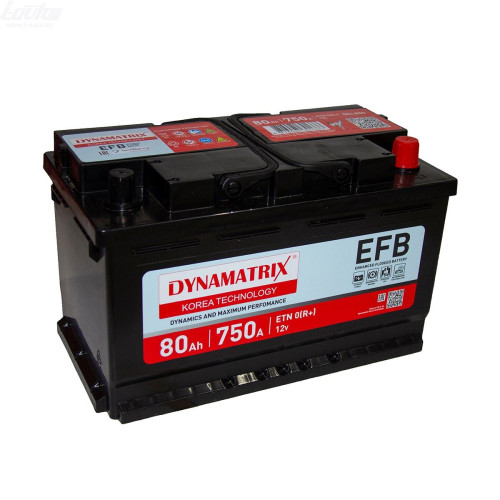 Аккумулятор Dynamatrix EFB DEL800 (80 А·ч / 750 А) для легковых автомобилей