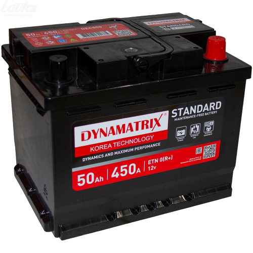 Аккумулятор Dynamatrix Standard DEC550 (50 А·ч / 450 А) для легковых автомобилей