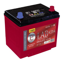 Аккумулятор E-Lab Asia 65Ah JR (65 А·ч / 600 А) для легковых автомобилей
