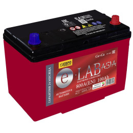 Аккумулятор E-Lab Asia 100Ah JR (100 А·ч / 800 А) для легковых автомобилей