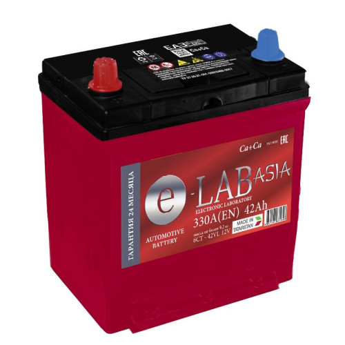 Аккумулятор E-Lab Asia 42Ah JL (42 А·ч / 330 А) для легковых автомобилей