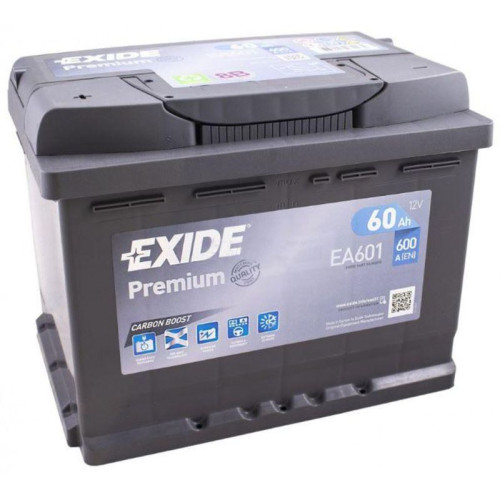Аккумулятор Exide Premium EA601 (60 А·ч / 600 А) для легковых автомобилей