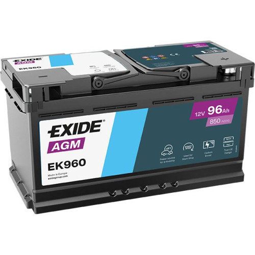 Аккумулятор Exide AGM EK960 (96 А·ч / 850 А) для легковых автомобилей
