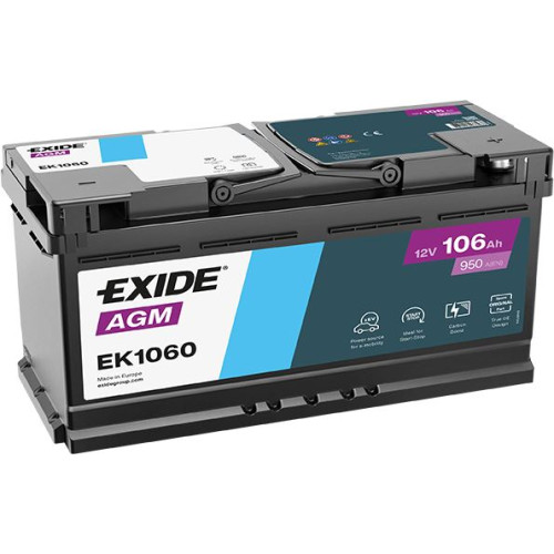 Аккумулятор Exide AGM EK1060 (106 А·ч / 950 А) для легковых автомобилей