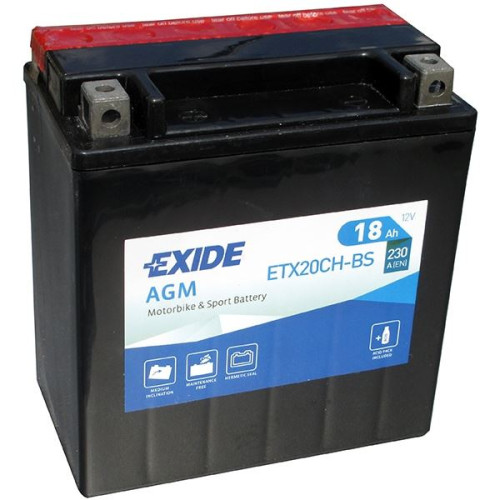 Аккумулятор для мототехники Exide AGM ETX20CH-BS