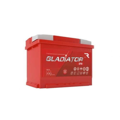 Аккумулятор Gladiator EFB 77 R (77 А·ч / 770 А) для легковых автомобилей
