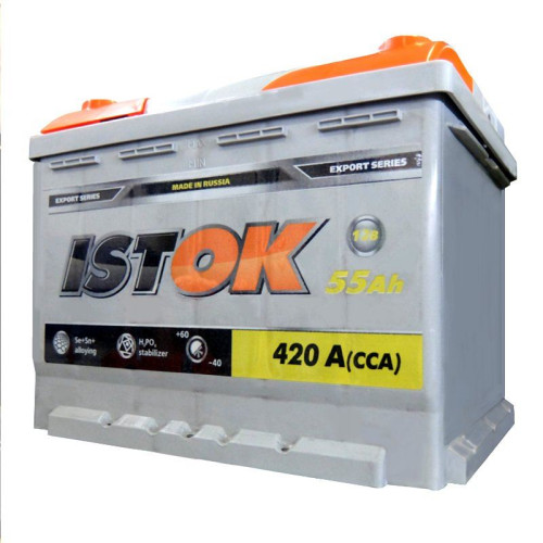 Аккумулятор ИСТОК 6CT-55NR 420A (55 А·ч / 420 А) для легковых автомобилей