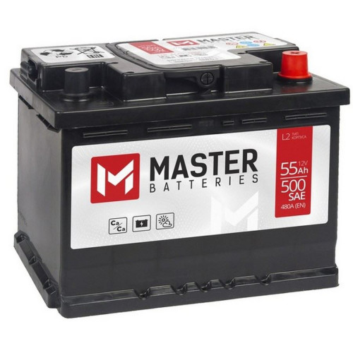Аккумулятор Master Batteries 55Ah (55 А·ч / 500 А) для легковых автомобилей