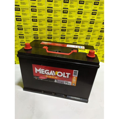 Аккумулятор Megavolt 95Ah R Asia (95 А·ч / 800 А) для легковых автомобилей