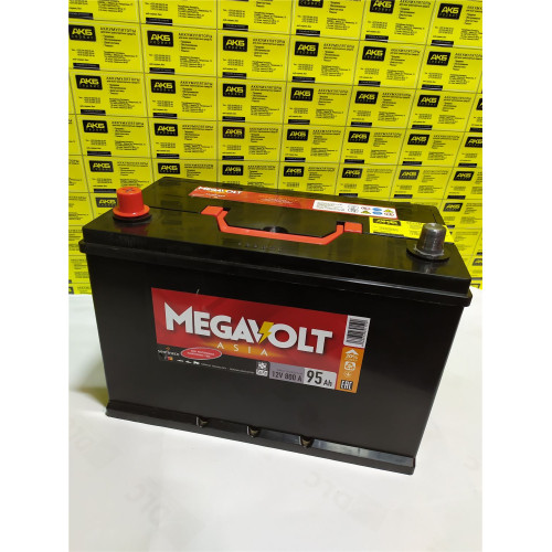 Аккумулятор Megavolt 95Ah L Asia (95 А·ч / 800 А) для легковых автомобилей