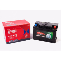 
Аккумулятор для легковых автомобилей MOLL EFB 6-QTPE-70Ah 700A