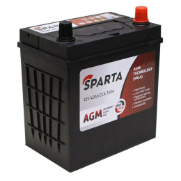 Аккумулятор SPARTA Asia AGM 40Ah (40 А·ч / 330 А) для легковых автомобилей с системой Start‑Stop