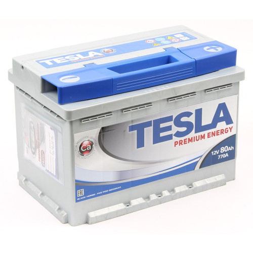Аккумулятор Tesla Premium Energy 80 R Low (80 А·ч / 770 А) для легковых автомобилей
