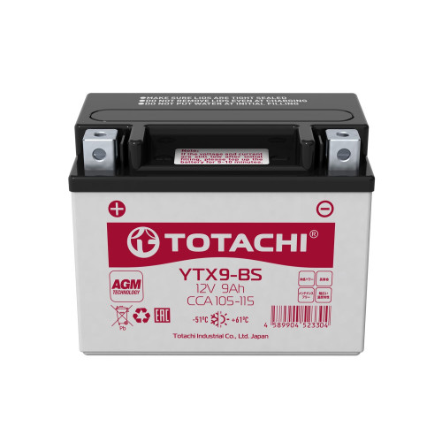 Аккумулятор для мототехники Totachi Moto YTX9-BS R AGM