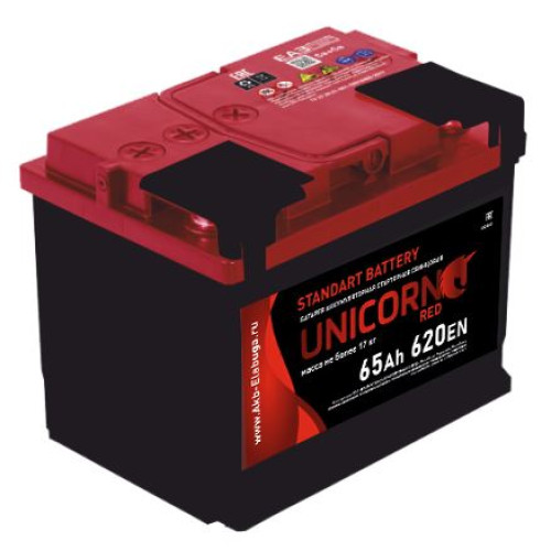 Аккумулятор Unicorn Red 65R (65 А·ч / 620 А) для легковых автомобилей