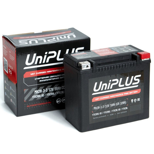 Аккумулятор для мототехники Uniplus Power Sport MX20-3-3
