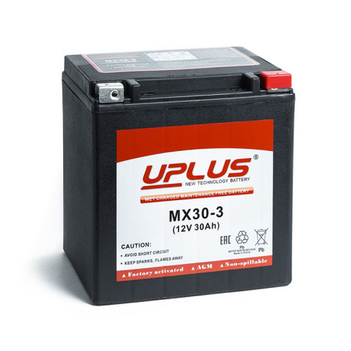 Аккумулятор для мототехники Uplus MX30-3 30Ah