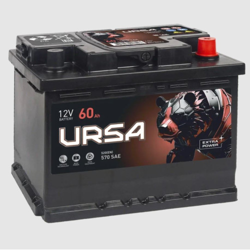 Аккумулятор Ursa Extra Power 60 Ah (60 А·ч / 520 А) для легковых автомобилей