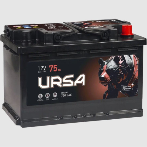 Аккумулятор Ursa Extra Power 75 Ah (75 А·ч / 680 А) для легковых автомобилей