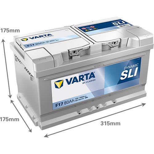 Аккумулятор VARTA Dynamic SLI F17 (80 А·ч / 740 А) для легковых автомобилей