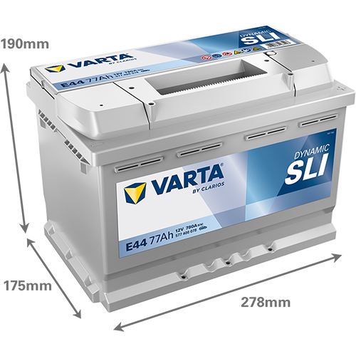 Аккумулятор VARTA Dynamic SLI E44 (77 А·ч / 780 А) для легковых автомобилей