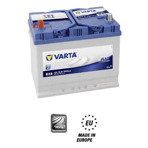 Аккумулятор VARTA Blue Dynamic E24 (70 А·ч / 630 А) для легковых автомобилей