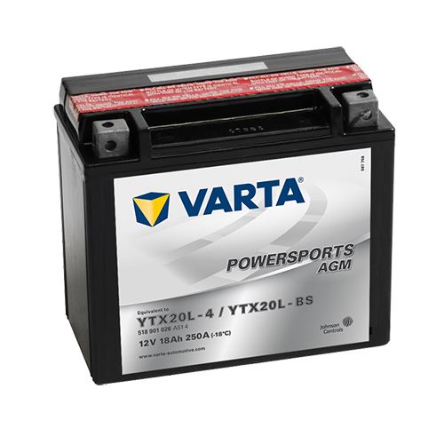 Аккумулятор для мототехники VARTA Powersports AGM YTX20L-4 / YTX20L-BS