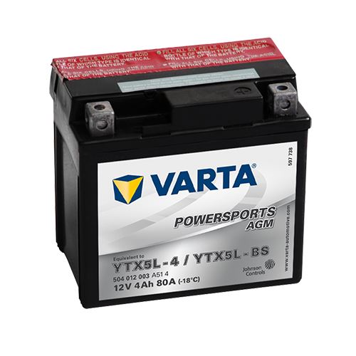 Аккумулятор для мототехники VARTA Powersports AGM YTX5L-4 / YTX5L-BS