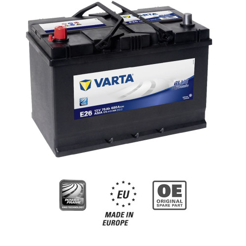Аккумулятор VARTA Blue Dynamic E26 (75 А·ч / 680 А) для легковых автомобилей