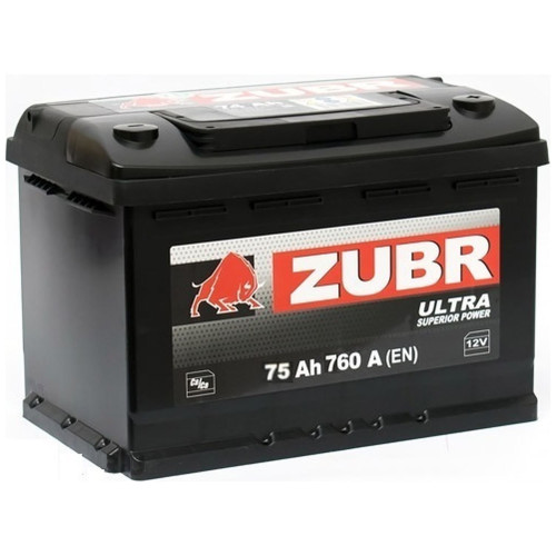 Аккумулятор Zubr Ultra 75Ah (75 А·ч / 760 А) для легковых автомобилей